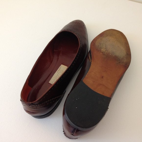 Paloma Flats Classic Wingtip Italian Leather 6M - Picture 12 of 15